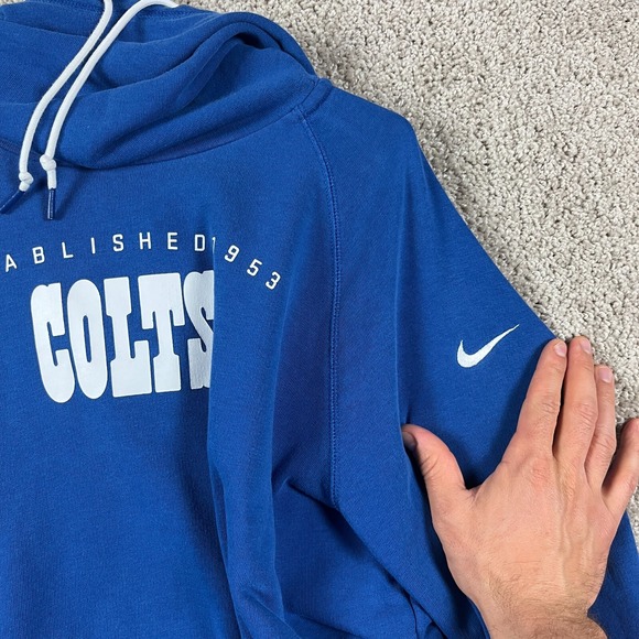 Nike Indianapolis Colts Hoodie Womens XL Blue Cowl High Neck‎ NFL Team Apparel - Picture 4 of 12